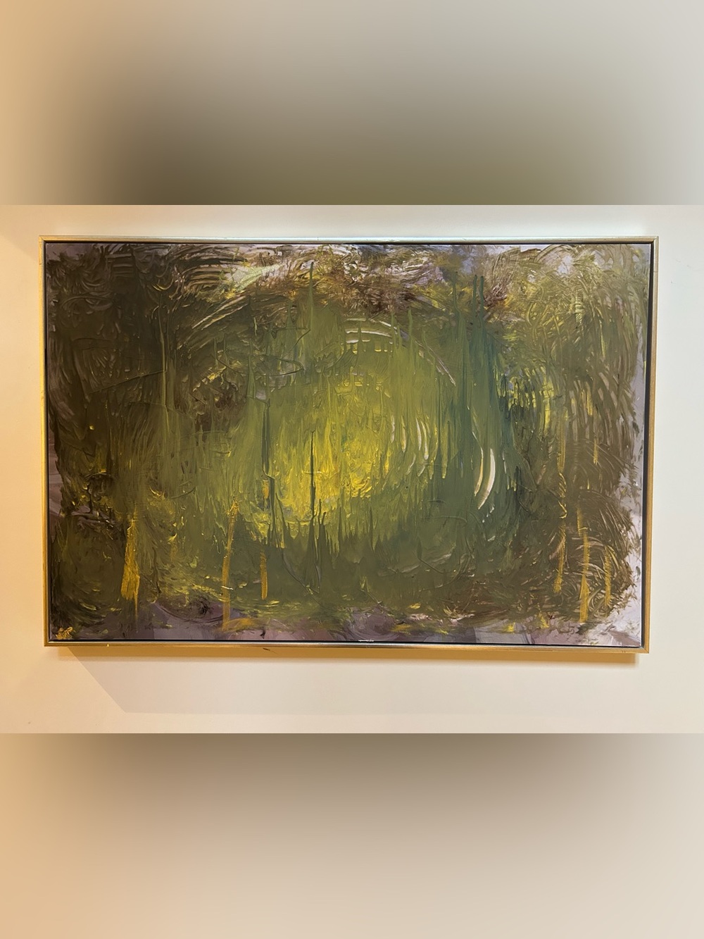 Abstract Green and Yellow Wall Art Canvas